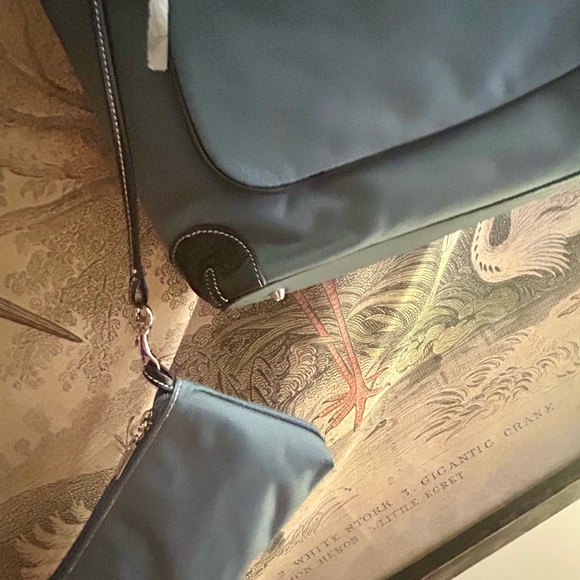 New Maxx New York Multi Purpose Steel Blue Bag with Pouch Nylon & Leather - Picture 4 of 7